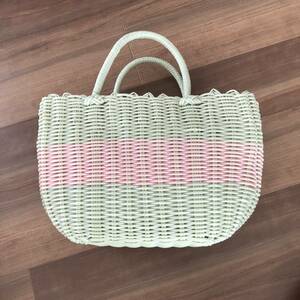 * Ferrie simo* basket back shopping back * pink × beige 