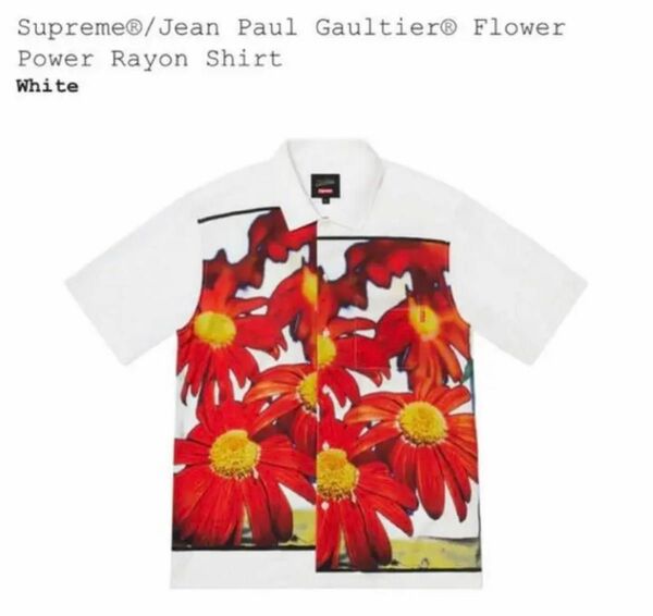 Supreme Jean Paul Gaultier flower power rayon shirt レーヨンシャツ　L