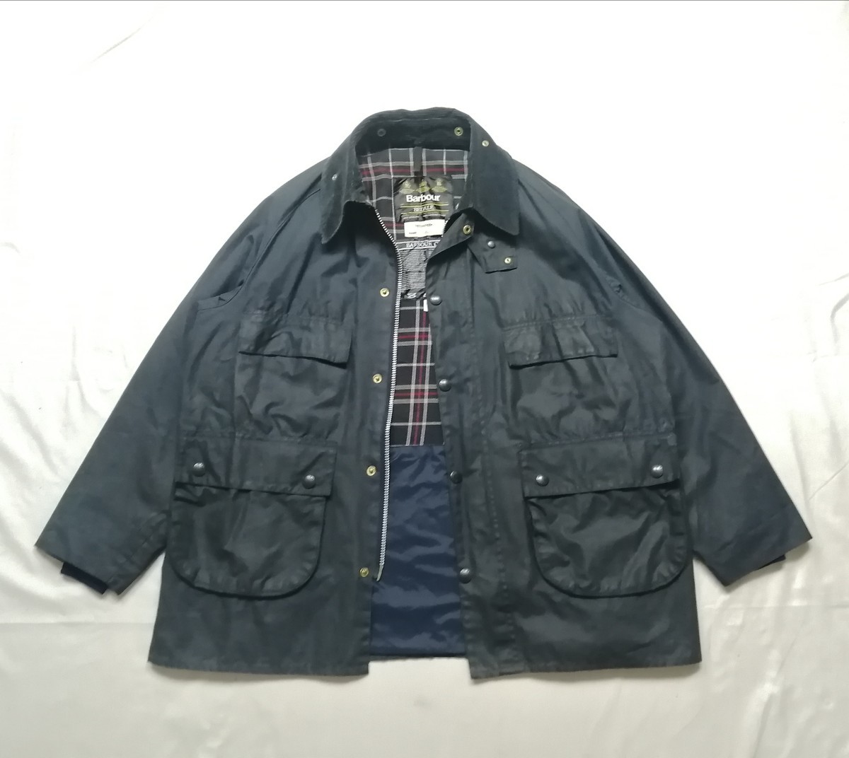 90s BARBOUR border c40 “Mint” 3クレスト バブアー ボーダー セージ