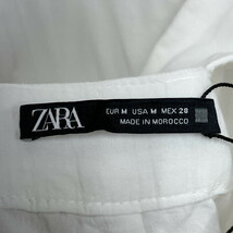 未使用品 /M/ ZARA ホワイト ワンピース フロントボタン レディース タグ カジュアル トップス スタイリング 袖なし 無地 ドレス 定番 ザラ_画像9