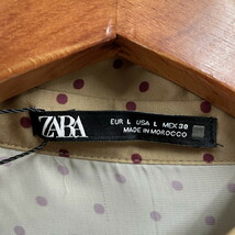 未使用品 /L/ ZARA ベージュ ポルカドットサテンドレス レディース タグ カジュアル トップス フェミニン大人可愛いガーリー デイリー ザラ_画像5