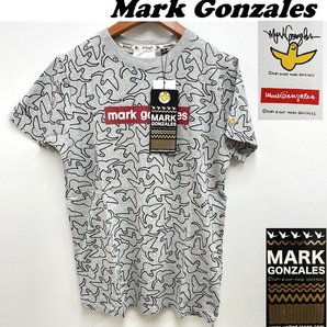 /S/ Mark Gonzales グレー 半袖Tシャツ タグ レッドロゴ GONZ ゴンズ アウトドア スケボー メンズ レディース マークゴンザレス