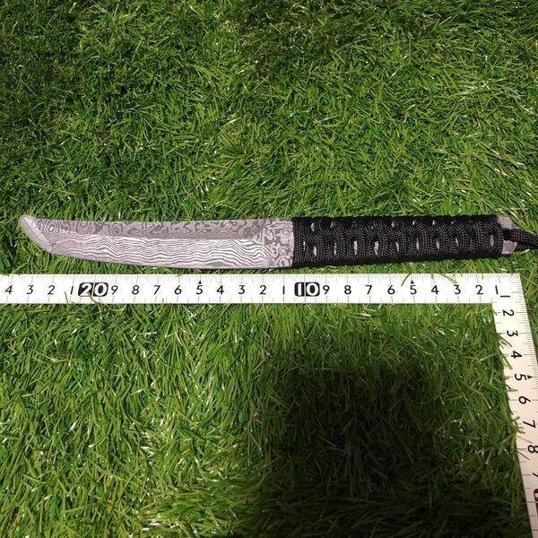 ダマスカスパターン ナイフサバイバル、キャンプ、ハンティングナイフ、屋外ツールナイフ