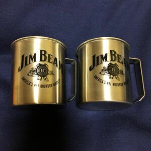 レア非売品　JIMBEAM ジムビーム　ステンレスカップ　2個セット　ノベルティ