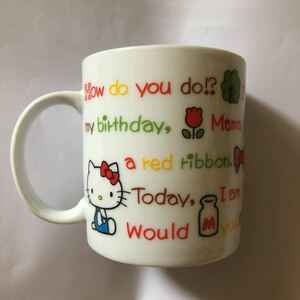  ultra rare goods Sanrio 50 anniversary commemoration 2010 year made Hello Kitty retro pattern ceramics mug 