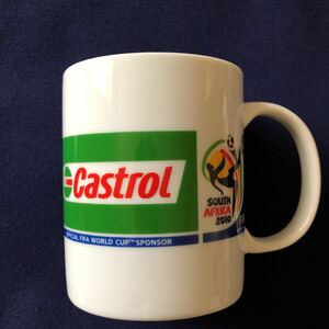 激レア非売品　Castrol カストロール × FIFA WORLD CUP ワールドカップ SOUTH AFRICA 2010 南アフリカ 陶器マグカップ