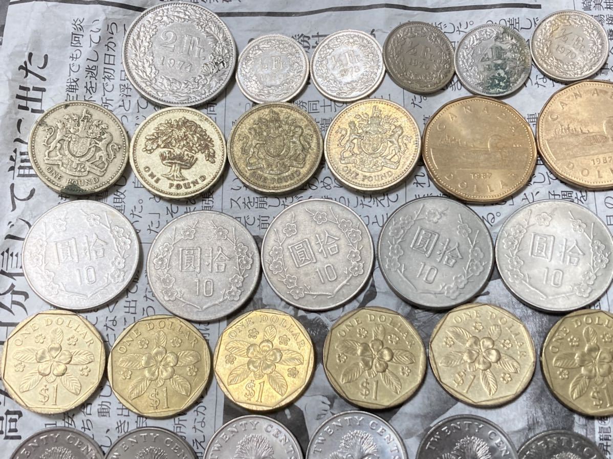 外国コイン大量まとめセット スイスフラン カナダドル オーストラリア