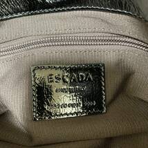 ESCADA(エスカーダ) エナメル ミニボストンバッグ ブラック 黒_画像6