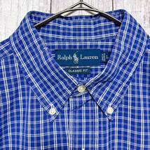 ラルフローレン Ralph Lauren CLASSIC FIT チェックシャツ 半袖シャツ メンズ ワンポイント コットン100% Lサイズ 3‐402_画像5