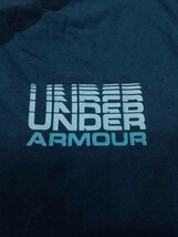 ★E009 UNDER ARMOUR アンダーアーマー 半袖Tシャツ スポーツ ブランド サイズYXL(キッズ150cm程) 青緑色系 _画像5