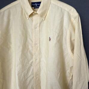 Polo by RALPH LAUREN（ポロラルフローレン） B.D.OXFORD SHIRT 16-33 イエロー ボタンダウンオックスフォードシャツの画像4