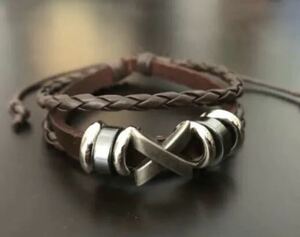 { new goods } leather leather breath cross motif Brown 