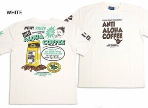 ALOHA COFFEE半袖Tシャツ◆ANTI ホワイトLサイズ（サイズ42）ATT-162 アンチ エフ商会 ハワイ コーヒー アメカジ efu