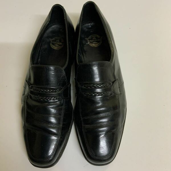 フローシャイム FLORSHEIM 91/23E ローファー ビジネスシューズ 古着 ユーズド ブラック