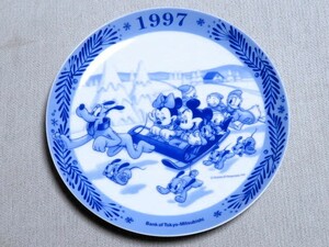 飾り皿 東京三菱銀行 イヤープレート 1997 ミッキーマウス ディズニー