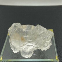 ★U72 水晶 リモナイト入り 龍亀 34.7×62.4×45.7_画像3