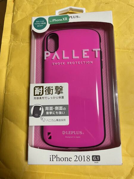 LEPLUS iPhone XR用 ワイヤレス充電対応　ハニカム構造採用　耐衝撃ハイブリッドケース PALLET ホットピンク LP-IPMHVCHPK 2018年6.1インチ