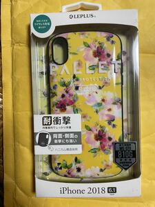 iPhone XR用 ワイヤレス充電対応　落下／対衝撃MIL-810G 耐衝撃ハイブリッドケース PALLET Design フラワーイエロー LP-IPMHVCDE