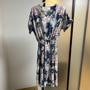 古着 ペイズリーワンピース 半袖ワンピース