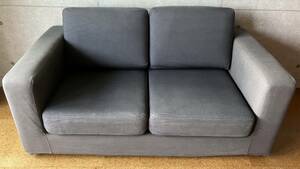  Muji Ryohin [2p диван ] 2 -местный старый старый модель 2 местный . диван подушка изношенность нет б/у 