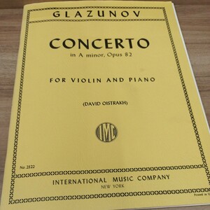 CONCERTO in A minor.Opur 82 FOR VIOLIN AND PIANO