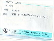 1円～【ジュエリー極】ジュエリーマキ 超希少宝石 大粒良質天然ズルタナイト3.132ct＆ダイヤ0.77ct 高級Pt850リング k6692ul【送料無料】_画像7