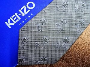 ★良品★3R04711【KENZO】ケンゾー「花 植物 柄」ネクタイ