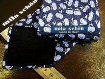 ★良品★3R05780【mila schon】ミラショーン「果実 mロゴ 柄」ネクタイ_画像3