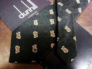 ★良品★3R05844【dunhill】ダンヒル「ペイズリー dロゴ 柄」ネクタイ