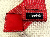 ♪30639C♪良品【刺繍 人 デザイン 柄】ユニセフ【unicef】ネクタイ_画像2