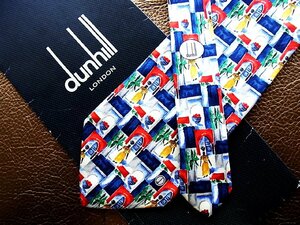* staple product *4K00318[dunhill] Dunhill [ person door window d Logo pattern ] necktie 