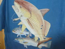 a949◆GUY HARVEY ポケットTシャツ◆ガイハーヴェイ ビンテージTシャツ 古着 魚柄 フィシュプリント ポケT ゆうパケット発送 5E_画像3