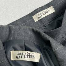 【美品】Jean Paul Gaultier ストライプ セットアップ ダブル ジャケット スカート グレー 9 アーカイブ_画像8