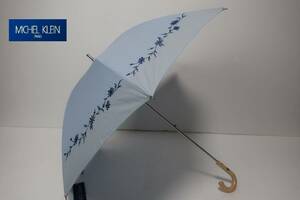 新品　ミッシェルクラン　MICHEL KLEIN　紫外線防止加工　雨でも安心　晴雨兼用日傘　A５９　水色系