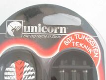 U 18-4 未使用 ソフトダーツ 矢 ダーツ矢セット unicorn ユニコーン タングステン 80% TEKNIK 18GRAM ソフトチップ マイクロケース付 #3701_画像4