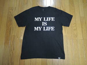 FPAR 40% Tシャツ 1 黒 メッセージ カットソー MY LIFE forty percent against rights ダブルタップス WTAPS
