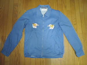 RUDE GALLERY ルードギャラリー スーベニア シャツ ジャケット 3 青系 スカル 龍 刺繍 ステッチ ベトジャン / スカジャン