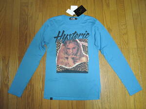  новый товар HYSTERIC GLAMOUR Hysteric Glamour long футболка S синий девушка фото леопардовая расцветка cut and sewn /