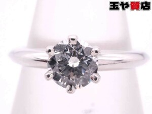 ティファニー 美品 ダイヤ 0.33ct ソリティア リング 6.5号 pt950 プラチナ