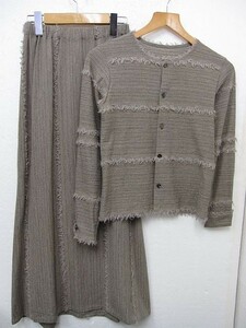 [ ultimate beautiful goods ] Jurgen Lehl setup no color jacket + long skirt gray reti-M size #L26814SSS23-230504-20