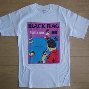 未使用★BLACK FLAG Tシャツ FAMILY MAN Sサイズ／ブラックフラッグ SST Hardcore レイモンドペティボン USハードコア パンク バンド の画像1