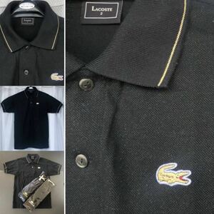 限定 金ワニ ラメ混★LACOSTE CHAMPAGNE SERIES with MOET & CHANDON ポロシャツ★EDITION LIMITEE 黒タグ シャンパン モエ 半袖 ラコステ