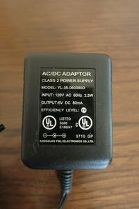 AC adapter MODEL:YL-35-060080D 6V 80mA