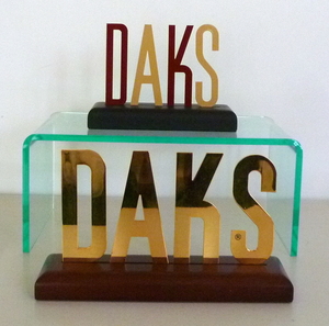 最終値下【非売品】レア1点限り■DAKS《ダックス》ディスプレイ用 看板 ポップ ２種セット■店舗展示 販促用＊イギリス王室御用達ブランド