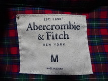 ●アバクロンビー& フィッチ Abercrombie&Fitch 長袖シャツ ボタンダウン チェック M●0515●_画像2