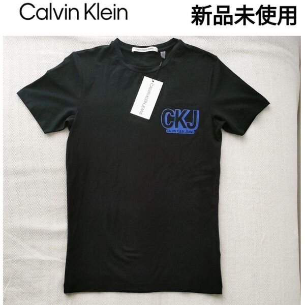【新品未使用】カルバンクライン CALVIN KLEIN JEANS メンズ クルーネック 丸首 ロゴTシャツ ショートスリーブ