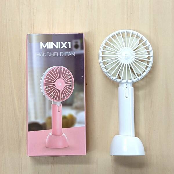 ホワイト 扇風機 小型 ハンディ ハンディファン 暑さ対策 熱中症対策 涼しい ミニ扇風機