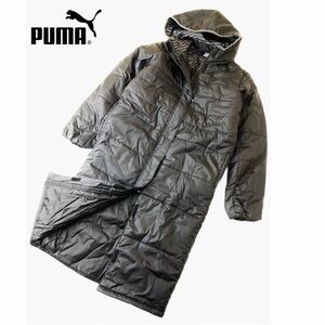 プーマ PUMA レディース 中綿 ロングジャケット 黒 Lサイズ ベンチコート