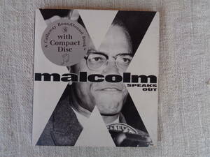 CD　CD付き写真集「 Malcolm X Speaks Out」1992年USA（英語版）