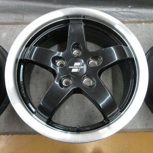 □送料無料 A2■ Oettinger RE2 ■ 16×6.5J+47 ■ 5H PCD112 ■ ハブ径φ66.5 ◇ ４本 ◇ グロスブラック/リム ポリッシュ系 M14可/球面座の画像4